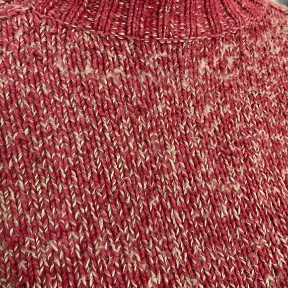 Aigle rare red & tan marled thick knit mock neckline sweater Size L - Picture 8 of 17